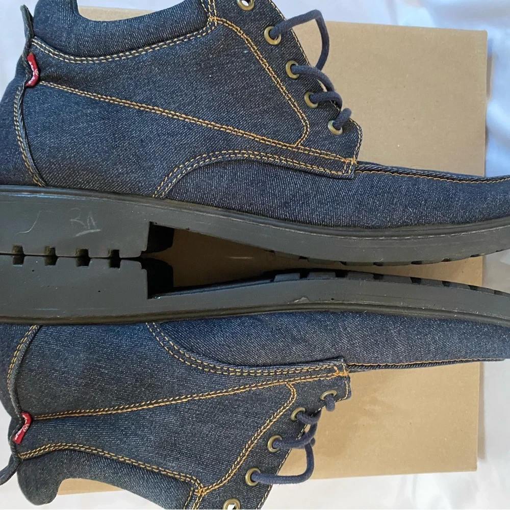 Levi's Men's Denim Chukka Boots - Dark Blue